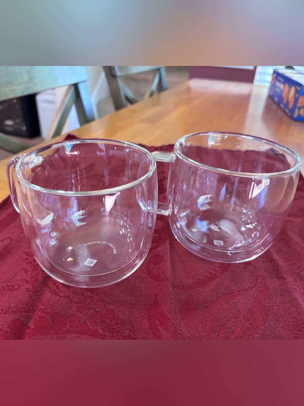 ZWILLING J.A. Henckels Sorrento Clear Double-Wall Glass Mugs, Set of 2
